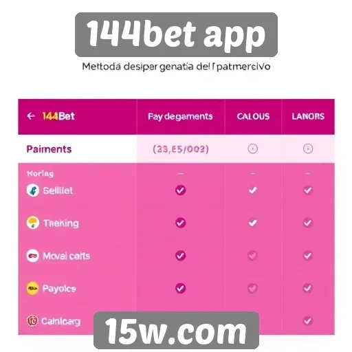 Comparação entre métodos de pagamento no 144bet app